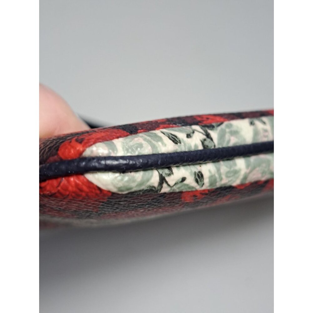 Coach New York Wristlet Wallet Floral Stripes & Zip Closure Nice Classic Nice - Picture 5 of 11